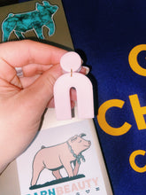 Load image into Gallery viewer, Light Pink Dangling Stud Earrings
