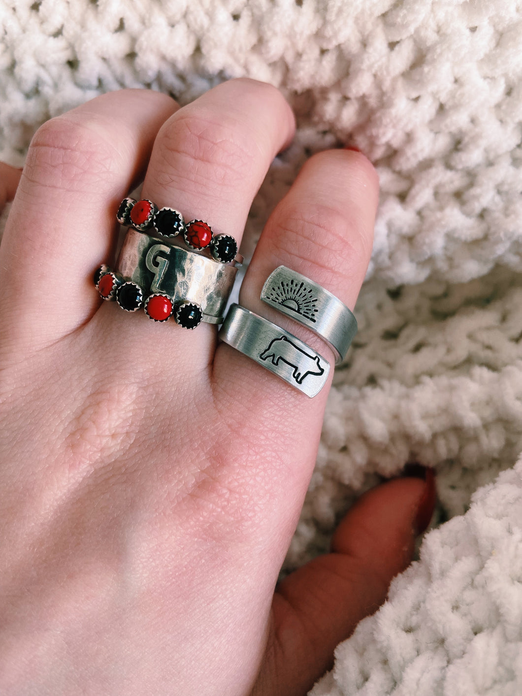 Adjustable Sunrise Pig Ring