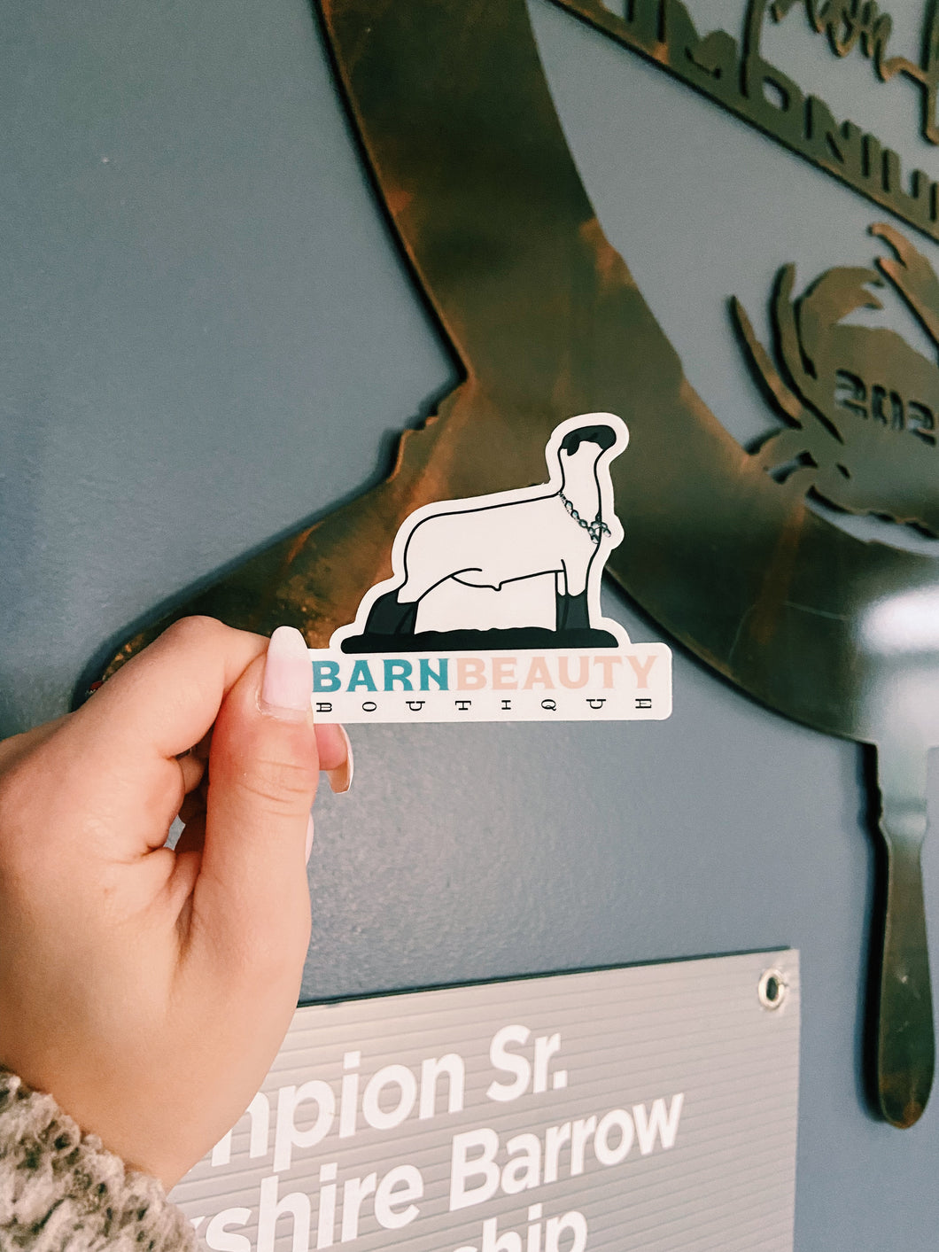 Barn Beauty Boutique Lamb Sticker