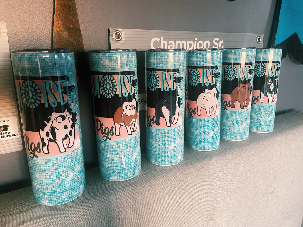 Turquoise & Show Pigs Tumblers