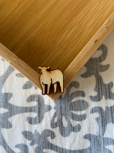 Load image into Gallery viewer, Natural Cow Wooden Stud Earrings
