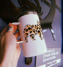 Load image into Gallery viewer, Cheetah Print Pig White Coffee Mug Tumbler
