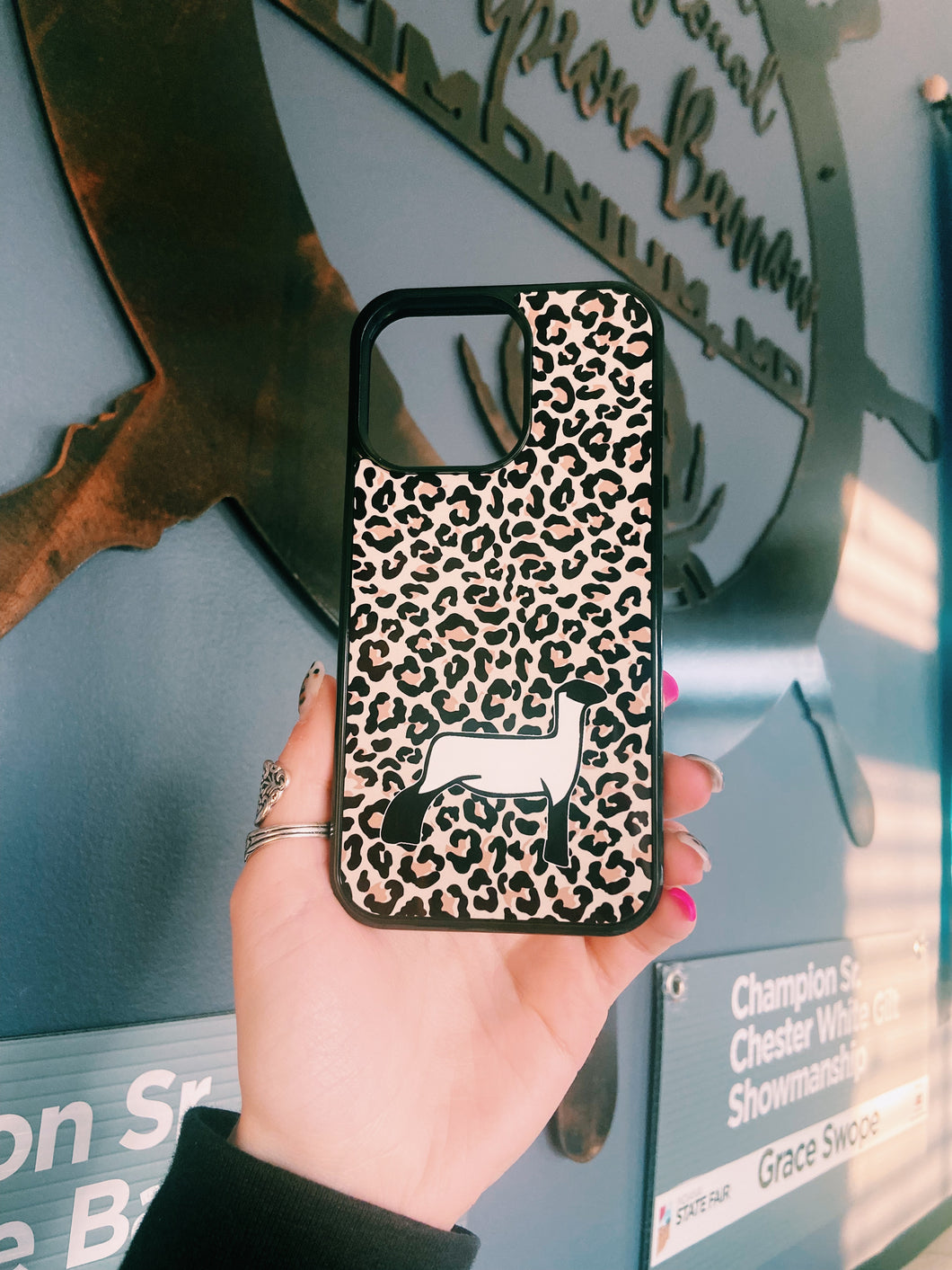 Cheetah Print Lamb iPhone 13 Pro Case