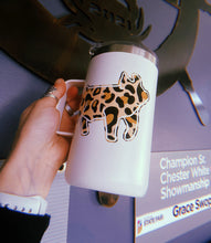 Load image into Gallery viewer, Cheetah Print Pig White Coffee Mug Tumbler
