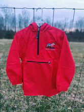Load image into Gallery viewer, Barn Beauty Boutique American Flag Pig Youth Windbreaker
