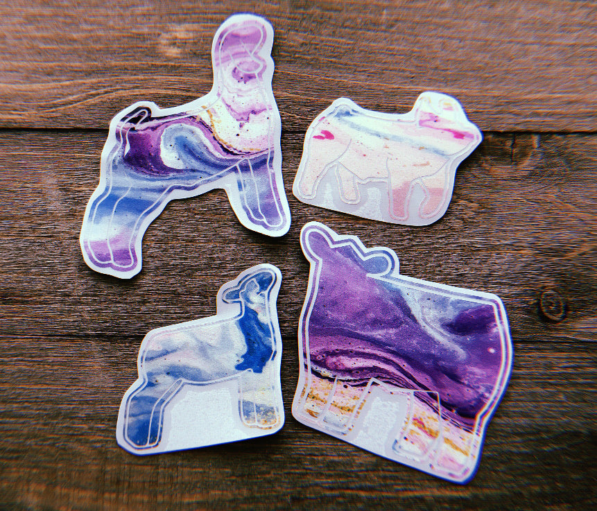 Multi Colored Marble Decals