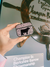 Load image into Gallery viewer, Light Pink &amp; Black Dotted Cow AirPod Cases
