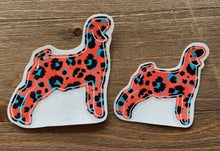Load image into Gallery viewer, Coral &amp; Medium Blue Cheetah Print Decals
