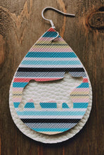 Load image into Gallery viewer, Pastel Serape Pig Teardrop Shaped Earrings
