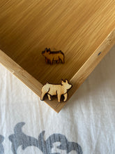 Load image into Gallery viewer, Natural Pig Wooden Stud Earrings
