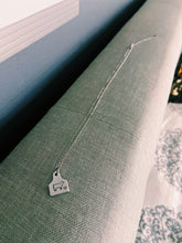 Load image into Gallery viewer, Heart Cow Mini Ear Tag Necklace
