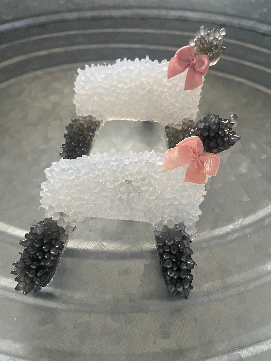 Black & White Lamb Car Vent Clips