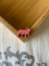 Load image into Gallery viewer, Peach Pig Wooden Stud Earrings
