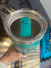 Load image into Gallery viewer, Mint Green Cheetah Print Pig Teal Tumbler
