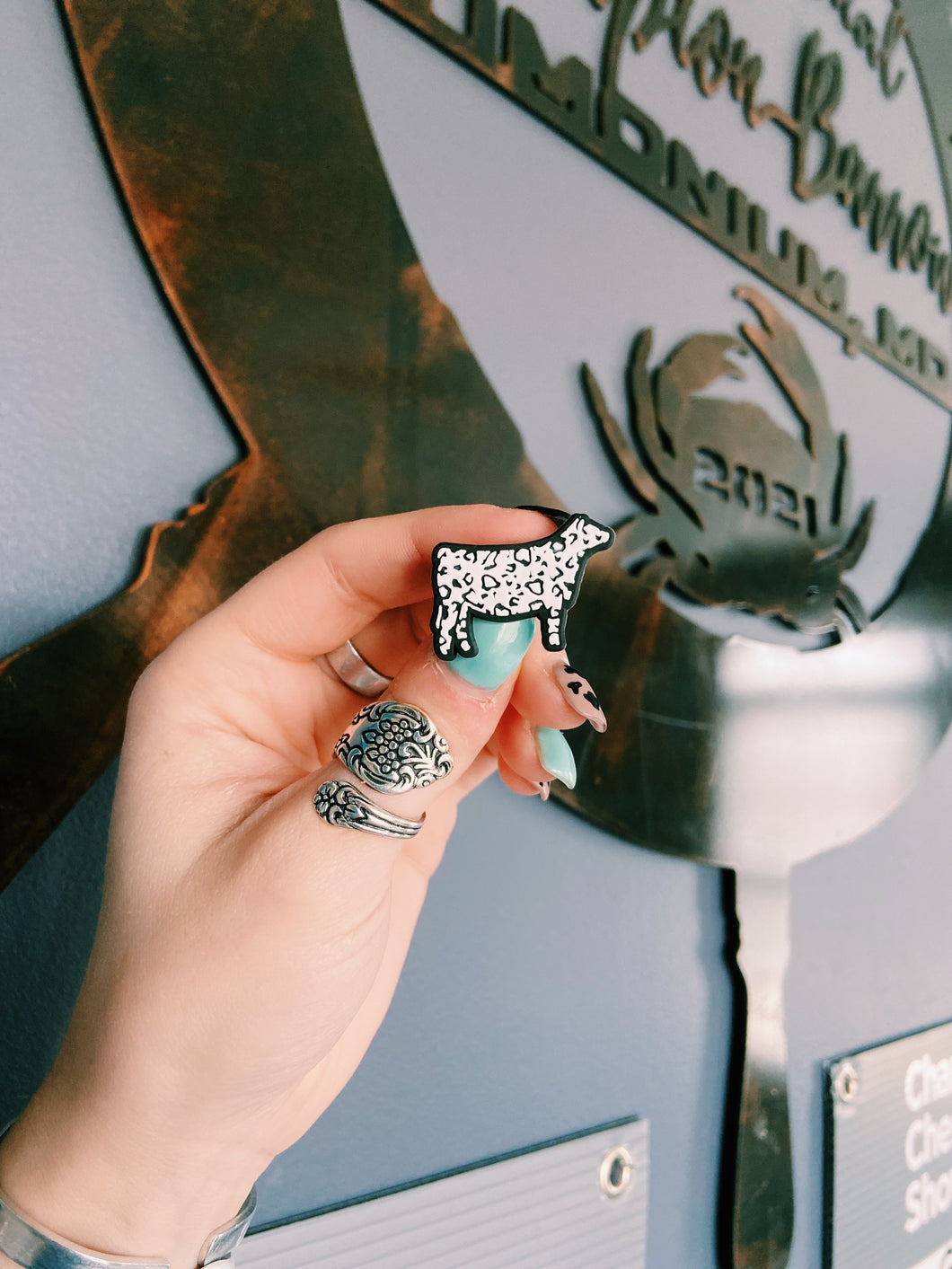 Cheetah Print Cow Croc Charms