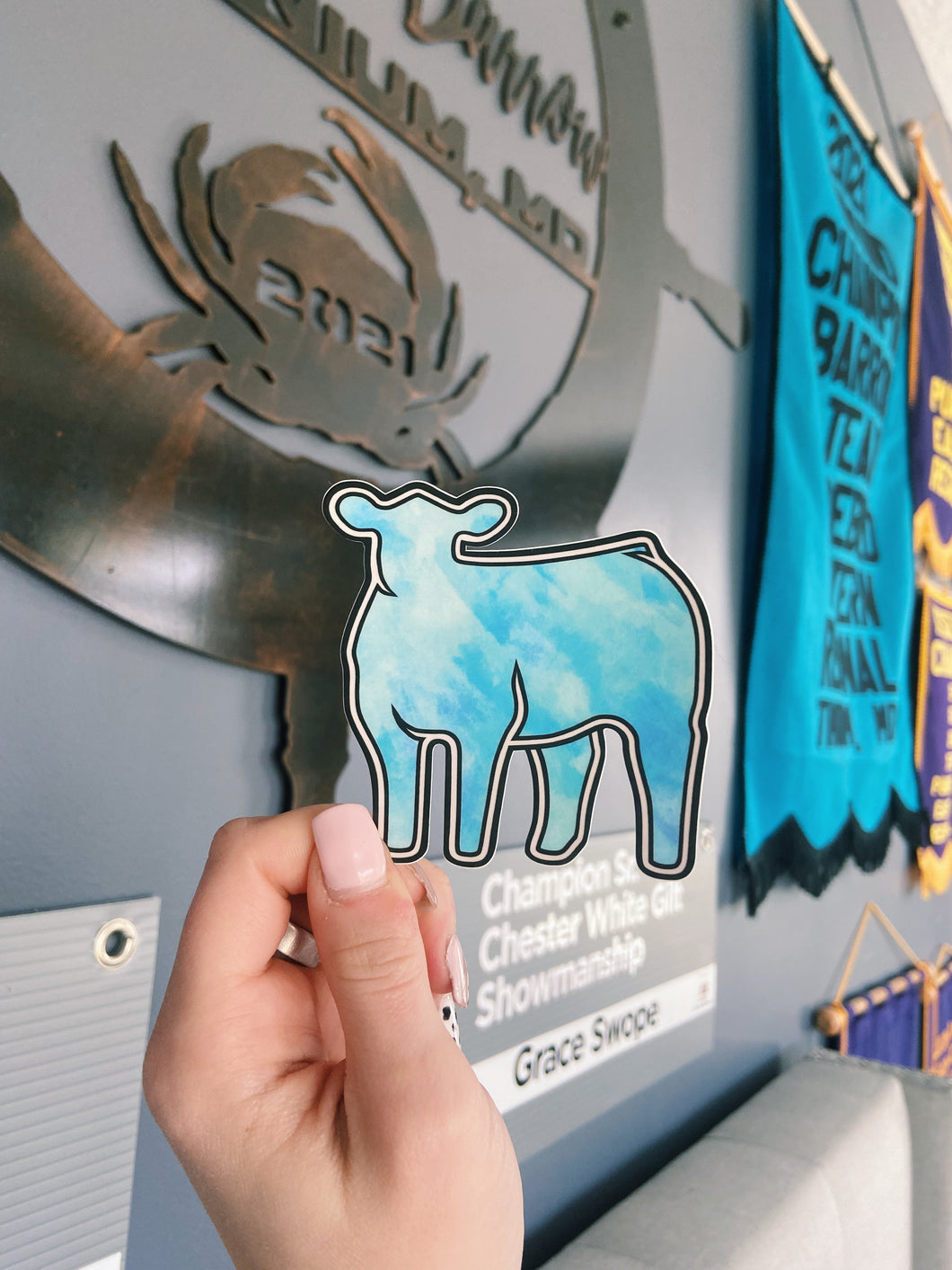 Blue Tie Dye Stickers