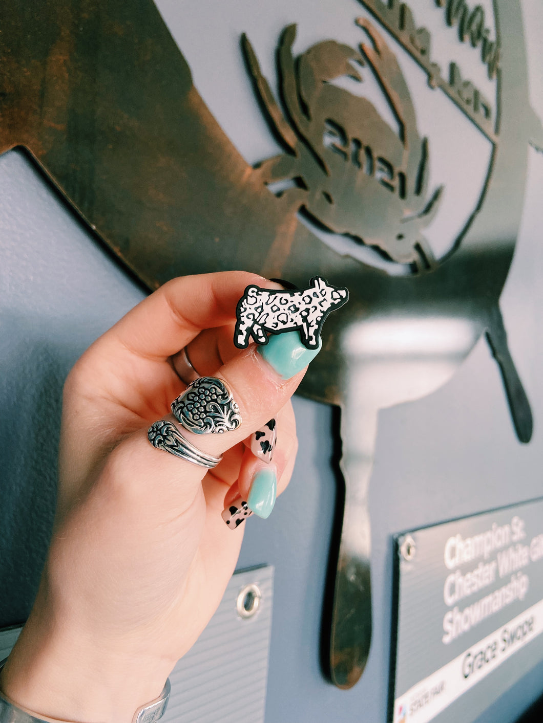 Cheetah Print Pig Croc Charms