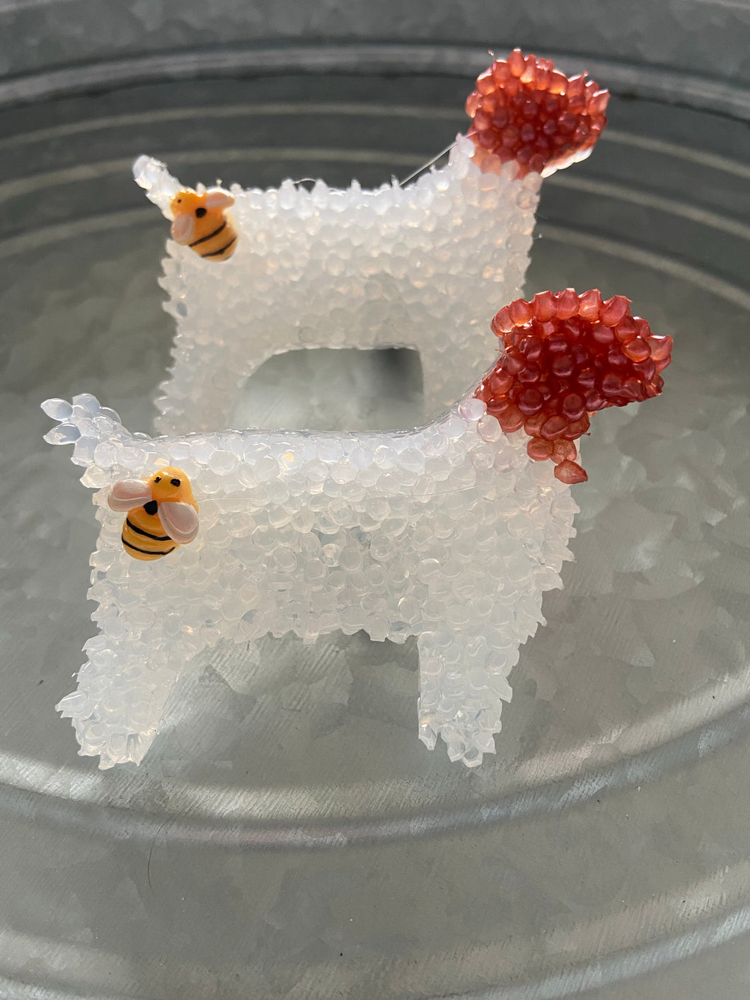 Brown & White Goat Car Vent Clips