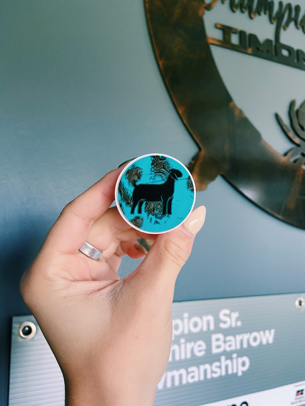 Turquoise Goat Popsocket