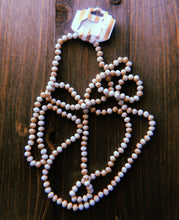 Load image into Gallery viewer, White &amp; Tan Matte Beaded Necklace
