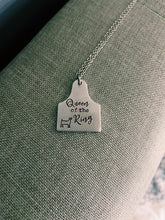 Load image into Gallery viewer, Queen Of The Ring Goat Ear Tag Necklace

