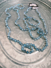 Load image into Gallery viewer, Light Blue &amp; Tan/Silver Beaded Necklace
