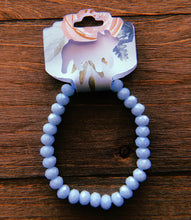 Load image into Gallery viewer, Light Blue/Turquoise Adjustable Beaded Bracelet
