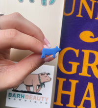 Load image into Gallery viewer, Medium Blue Pig Clay Stud Earrings
