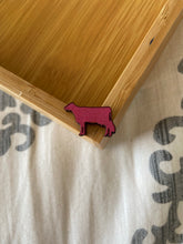 Load image into Gallery viewer, Magenta Dairy Cow Wooden Stud Earrings
