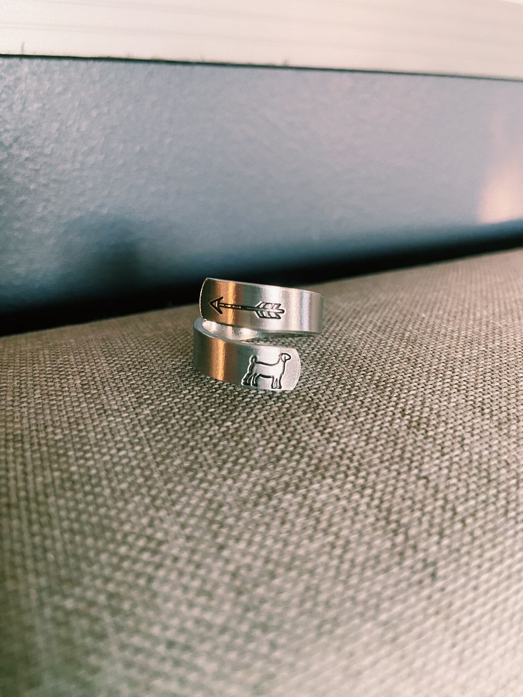 Adjustable Arrow Goat Ring