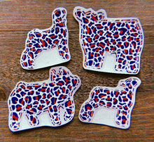 Load image into Gallery viewer, Red, White, &amp; Blue Cheetah Print Decals
