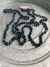 Load image into Gallery viewer, Dark Blue Iridescent Beaded Necklace
