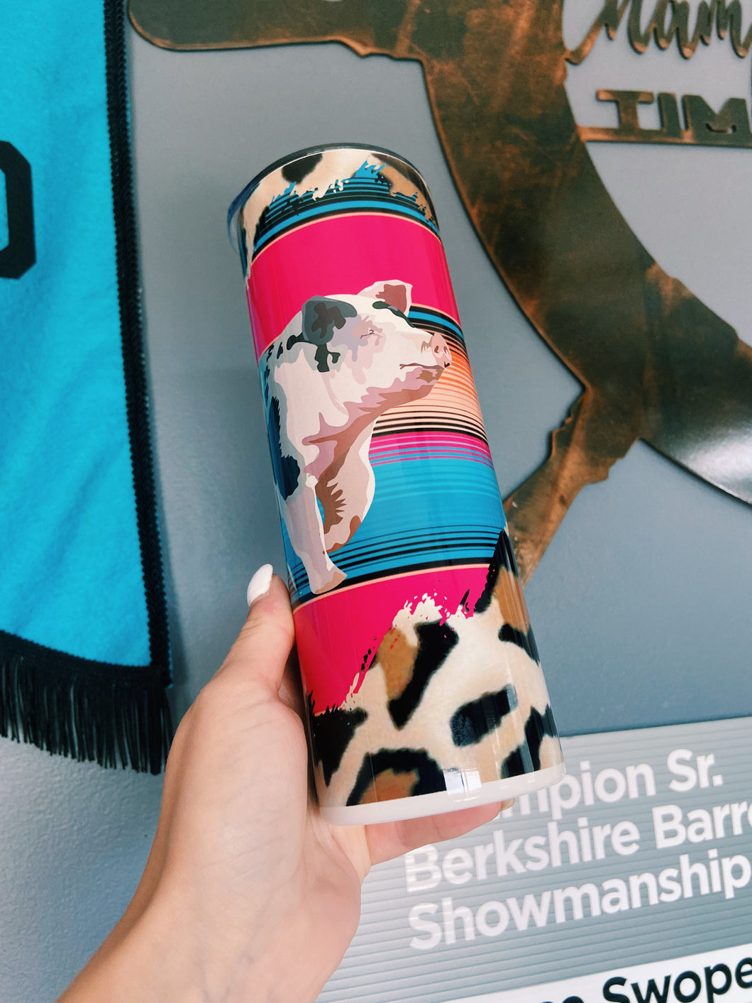 Cheetah Print & Serape Spot Tumbler