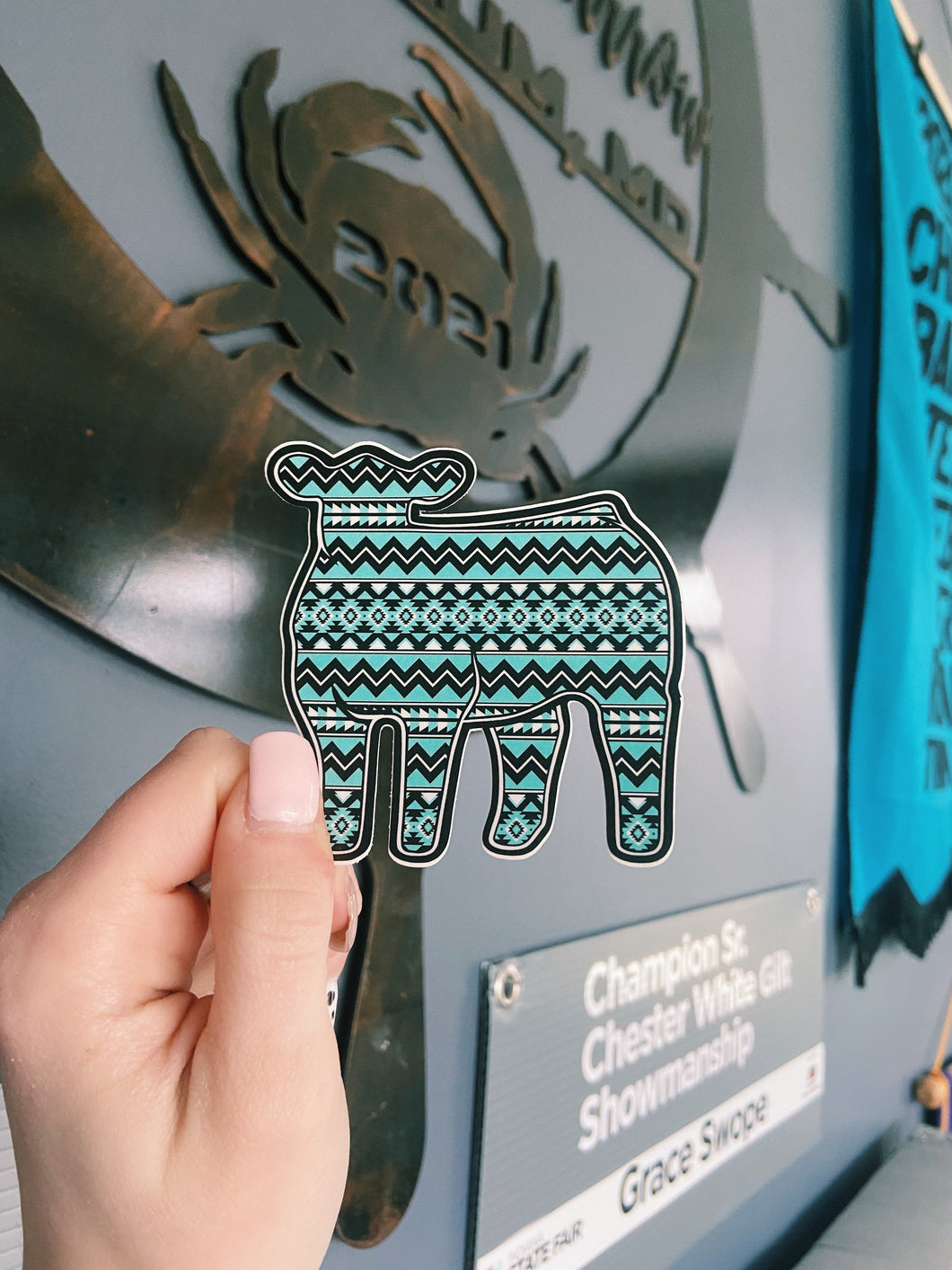 Turquoise Aztec Stickers