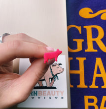 Load image into Gallery viewer, Hot Pink Pig Clay Stud Earrings
