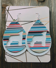 Load image into Gallery viewer, Pastel Serape Lamb Teardrop Shaped Earrings
