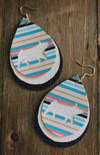 Load image into Gallery viewer, Pastel Serape Pig Teardrop Shaped Earrings
