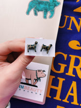 Load image into Gallery viewer, Cheetah Print Goat Clay Stud Earrings
