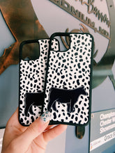 Load image into Gallery viewer, Black &amp; White Dotted Cow Phone Cases
