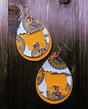 Load image into Gallery viewer, FFA Cow Teardrop Shaped Earrings
