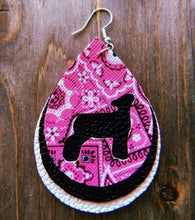 Load image into Gallery viewer, Pink Paisley Lamb Teardrop Shaped Earrings
