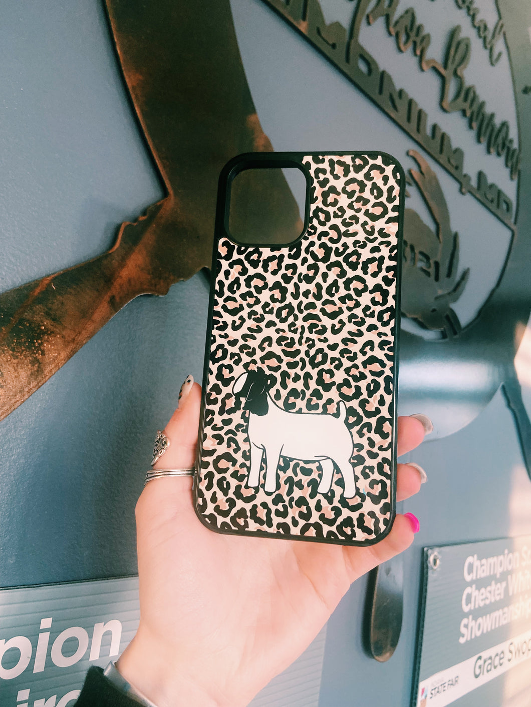Cheetah Print Goat iPhone 13 Pro Max Case