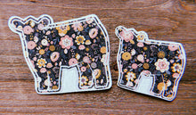Load image into Gallery viewer, Dark Grey/Black Floral Decals
