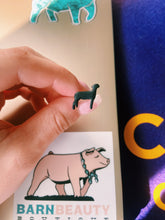 Load image into Gallery viewer, Black Lamb Clay Stud Earrings
