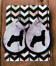 Load image into Gallery viewer, White Marble Goat Teardrop Shaped Earrings
