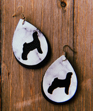 Load image into Gallery viewer, White Marble Goat Teardrop Shaped Earrings
