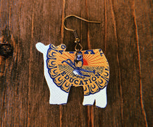 Load image into Gallery viewer, Mini FFA Cow Earrings
