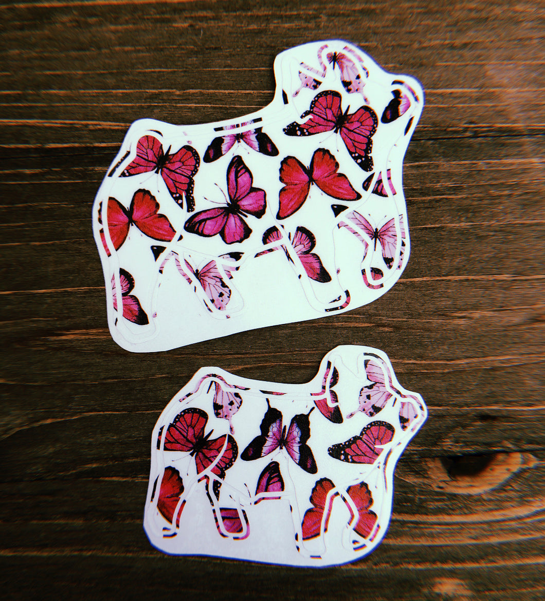 Pink Butterfly Decals