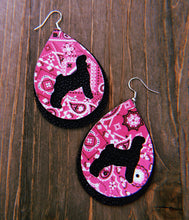 Load image into Gallery viewer, Pink Paisley Goat Teardrop Shaped Earrings
