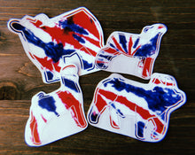 Load image into Gallery viewer, Red, White, &amp; Blue Tie Dye Decals
